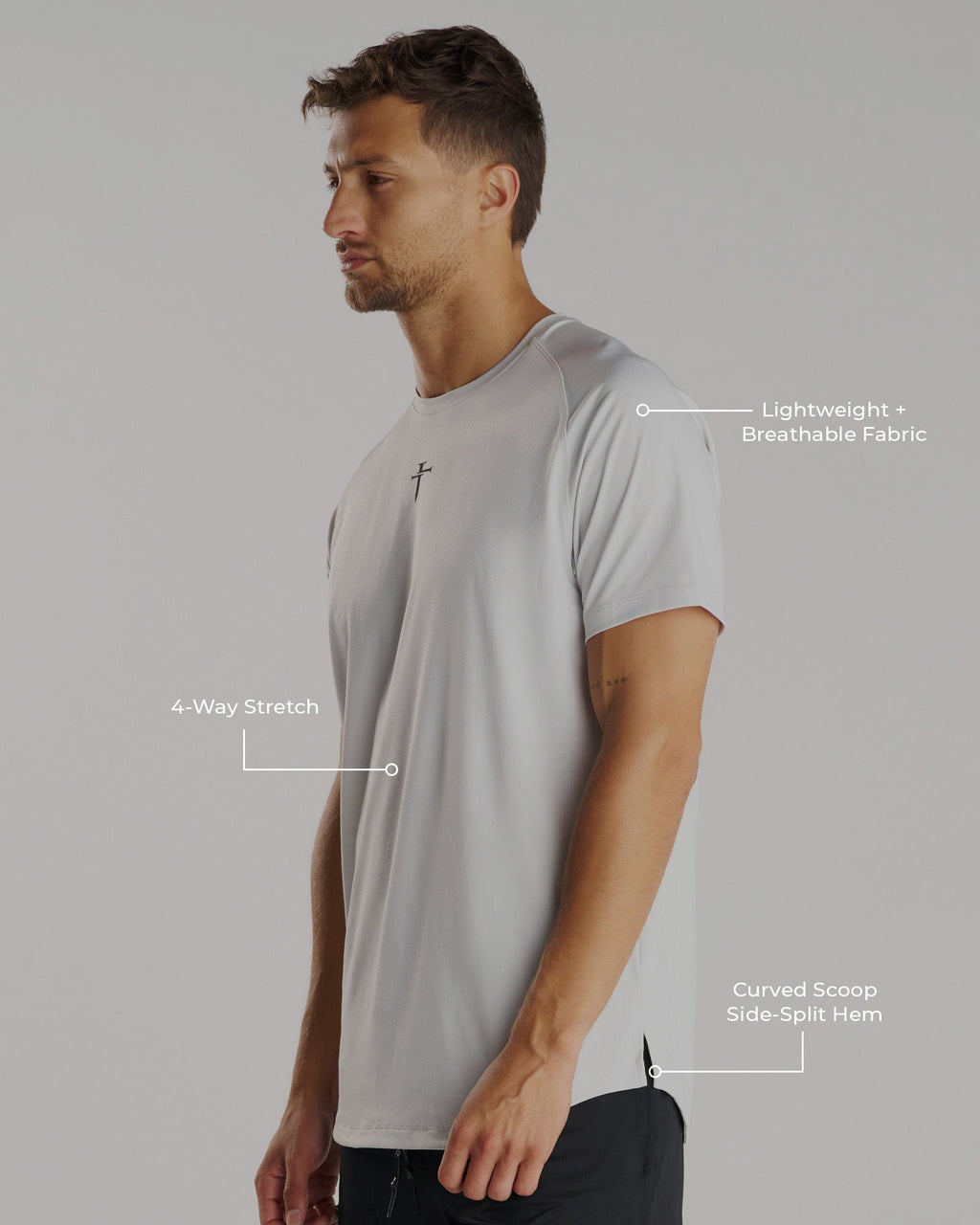 Pro-Tech Tee "Cross" - Stone